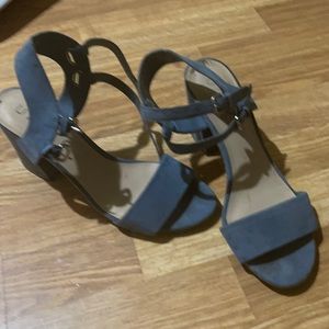 Shoes size 8.5 blue with two straps going across